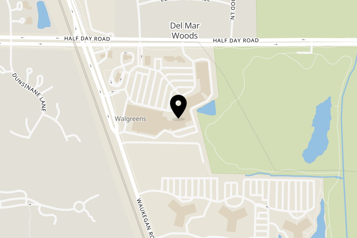 Map showing the location of Taste Buds Kitchen Chicago – Bannockburn on 2521 Waukegan Rd in Bannockburn